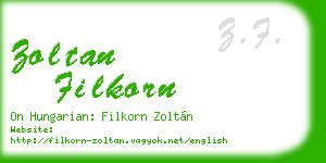 zoltan filkorn business card